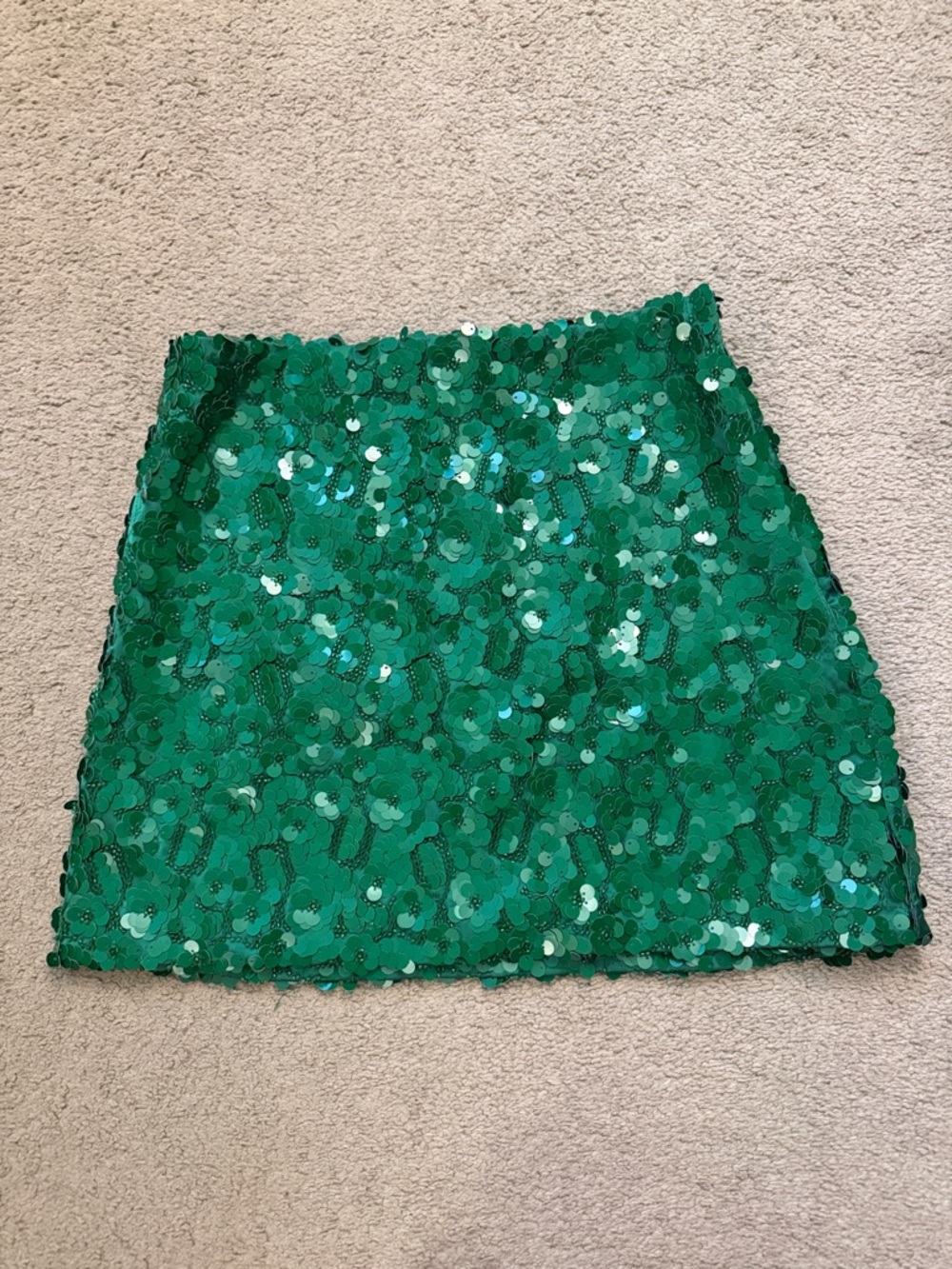 Zara Green Sequin Mini Skirt